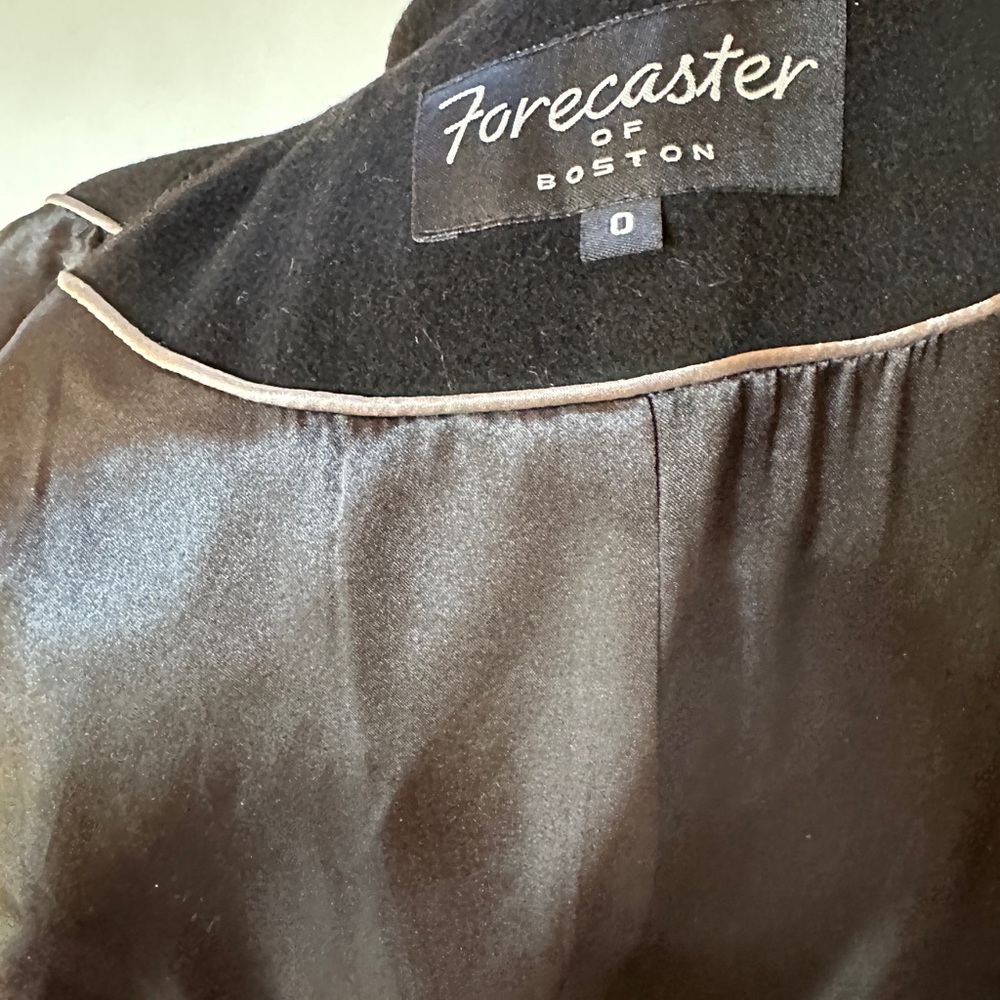 Forecaster of Boston Lambswool Black Belted Maxi Walker Coat Size 0 NWT - Picture 8 of 10